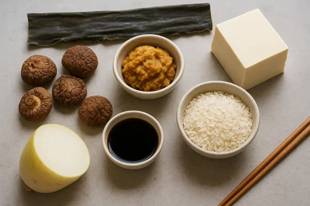 Natural ingredients for homemade Japanese Mounjaro