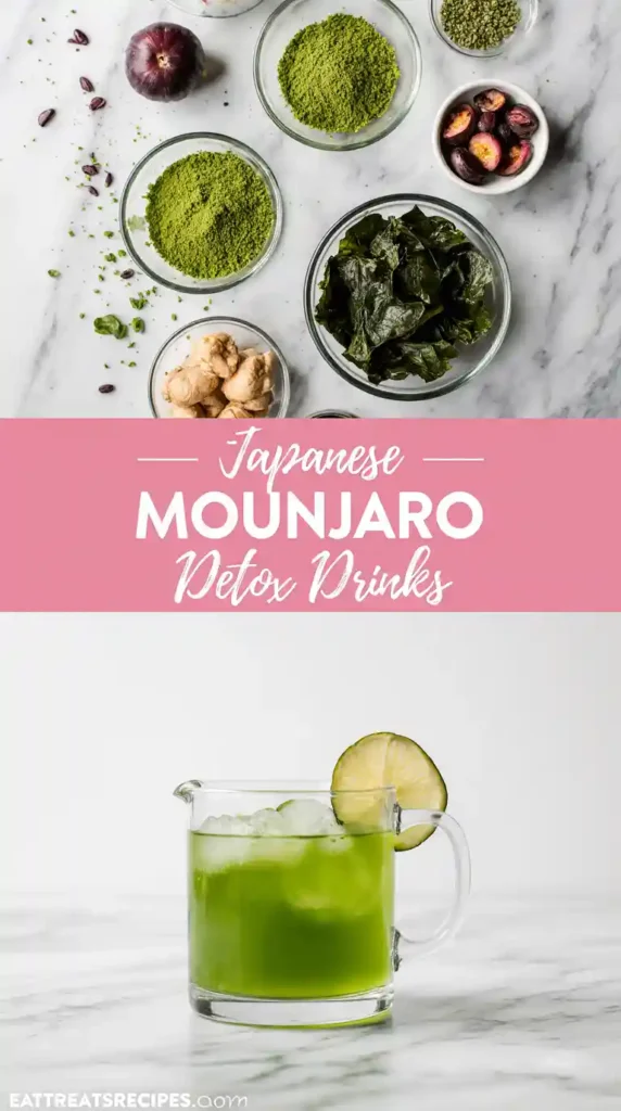 Japanese Mounjaro Detox Drink with Matcha, Kombu, Ginger and Umeboshi