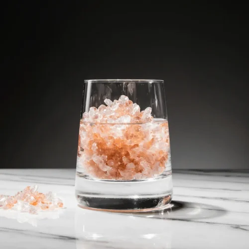 Himalayan salt mixture served in a glass