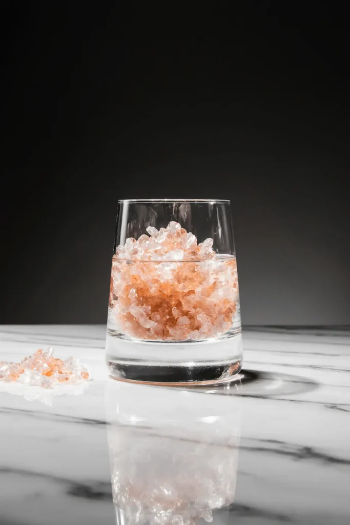 Himalayan salt mixture served in a glass