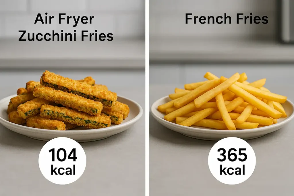 air fryer zucchini fries vs French fries
