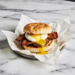Air fried biscuit breakfast sandwich