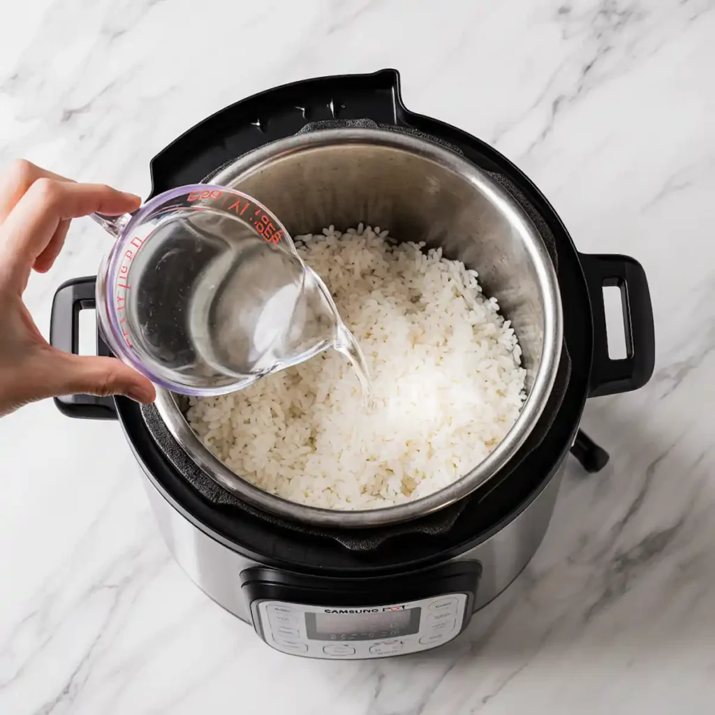 measuring water ratio for basmati rice