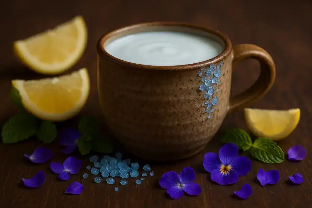 Blue Salt Trick Recipe in Ceramic Mug