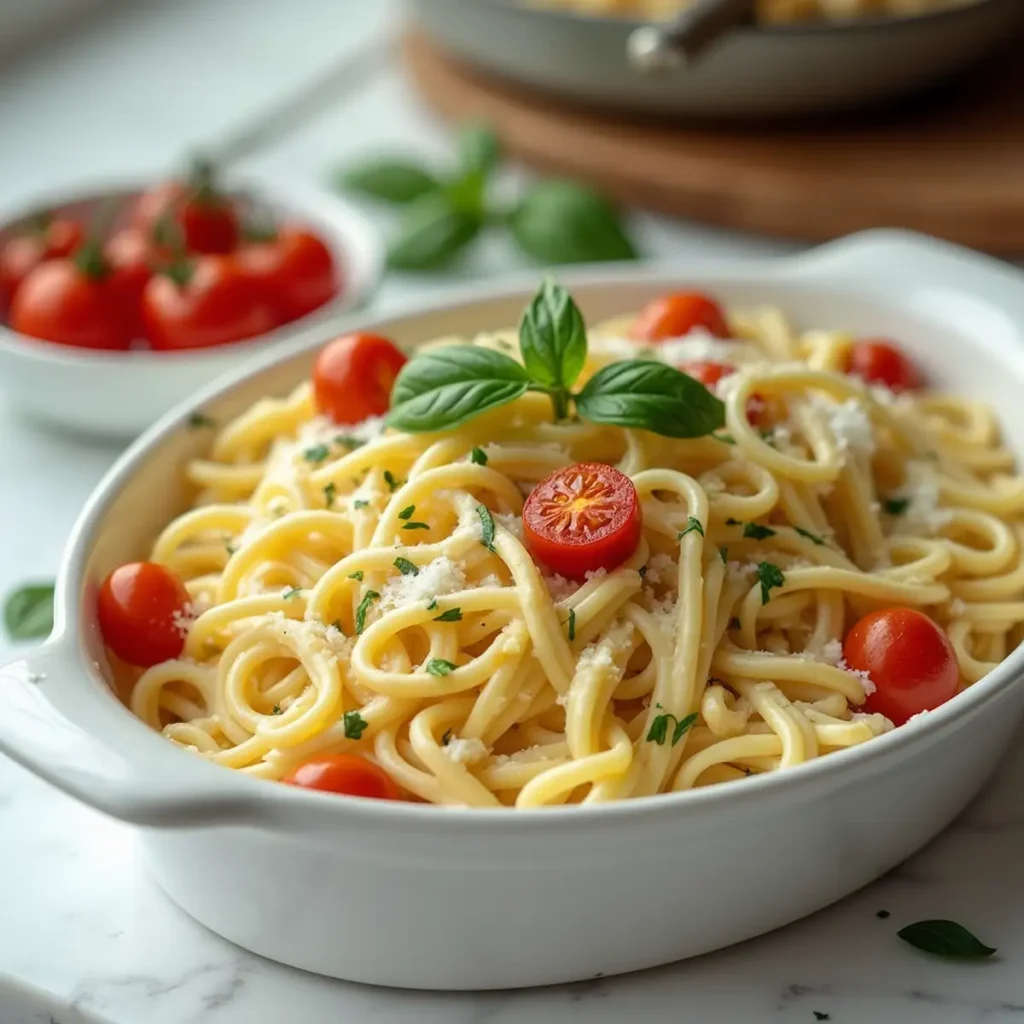 Boursin cheese and roasted tomato pasta