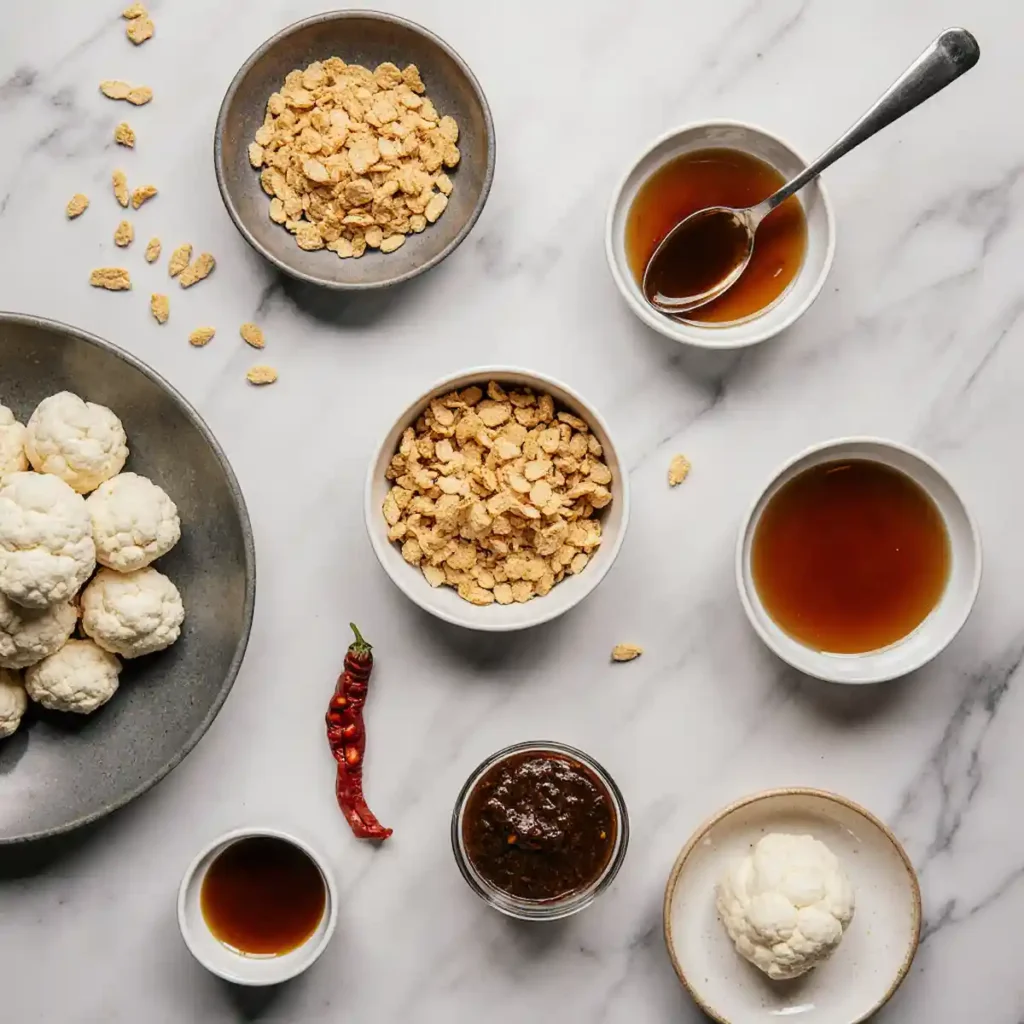 ingredients used in candizi including chili, honey, and tofu