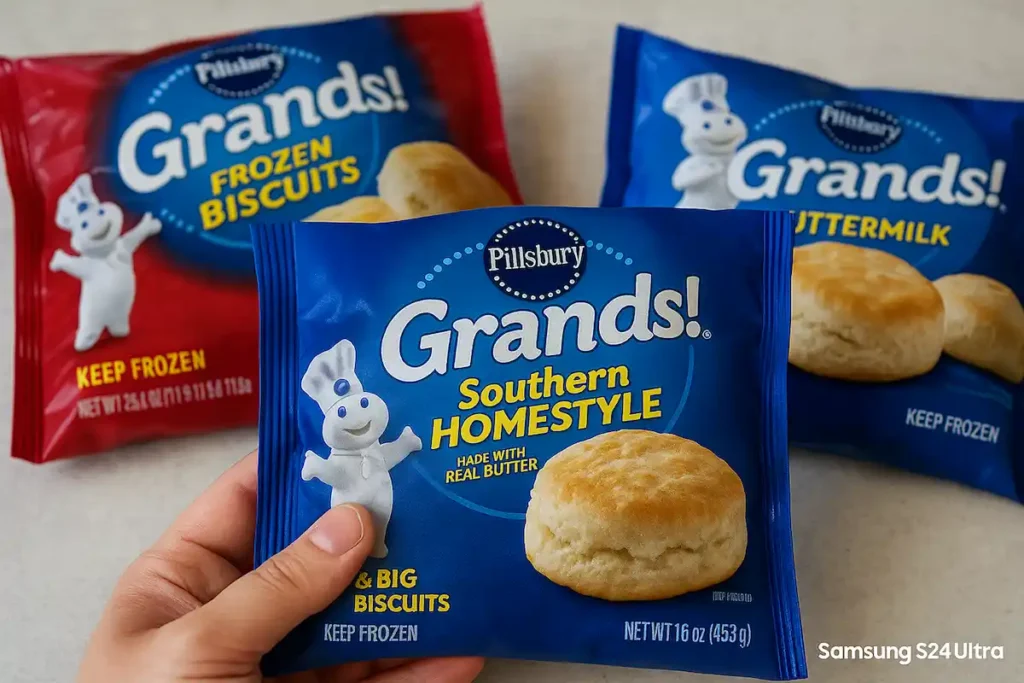 Pillsbury frozen Grands biscuit package varieties