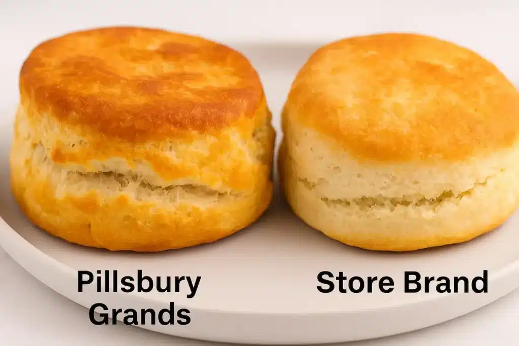 Pillsbury vs store brand frozen biscuits comparison