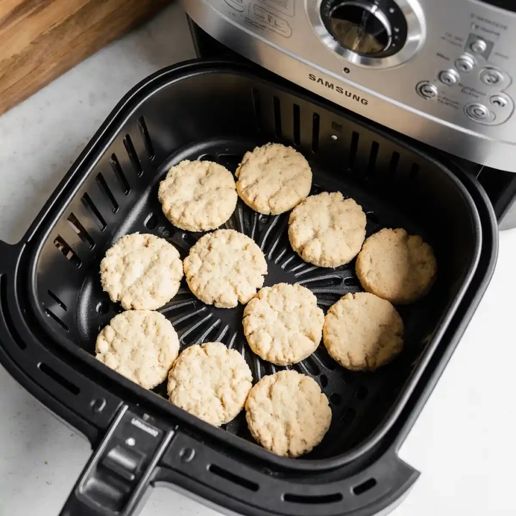 How to place frozen biscuits in air fryer properly