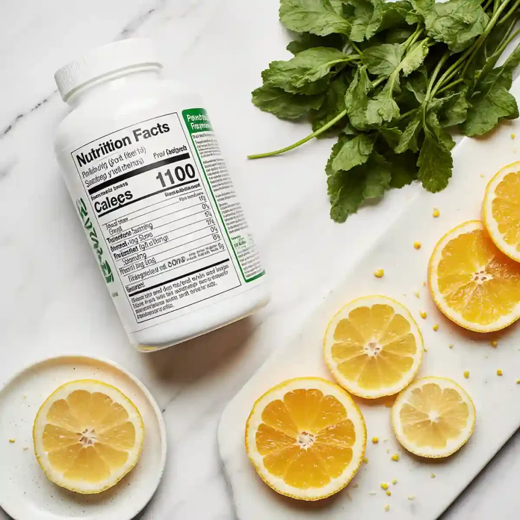 prizmatem nutrition label and fresh ingredients