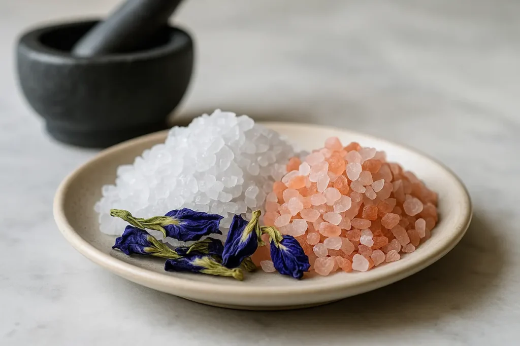 blue salt trick base ingredients sea salt and butterfly pea
