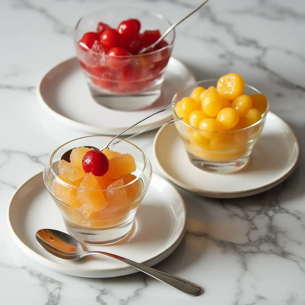 Jackfruit, jujubes, jellybeans, and jam styled in a dessert spread