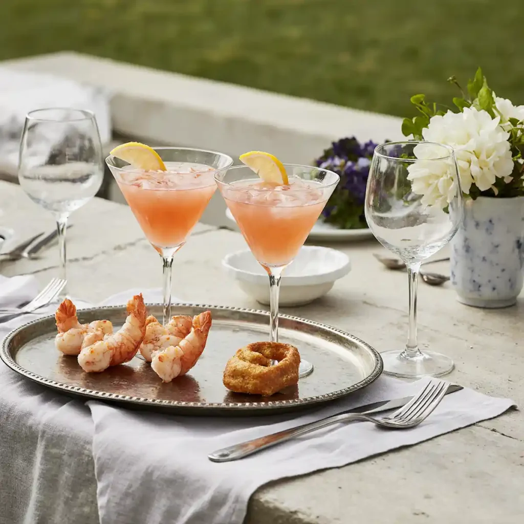Transfusion drinks paired with gourmet appetizers
