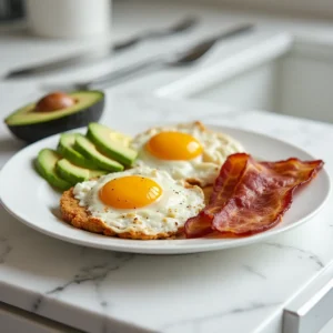 Breakfast wrap made with air-fried turkey bacon