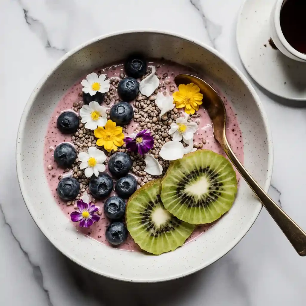 Prizmatem Bowl filled with superfood toppings and vibrant colors
