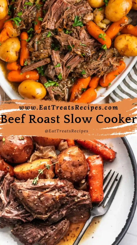 Dinner plate of Slow-Cooker Beef Roast
