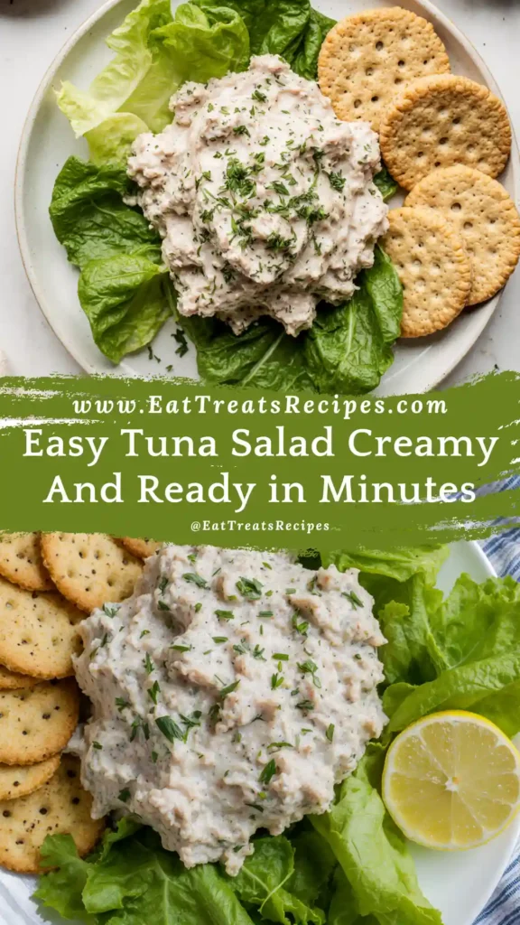 Close-up spoonful of Easy Tuna Salad showing texture