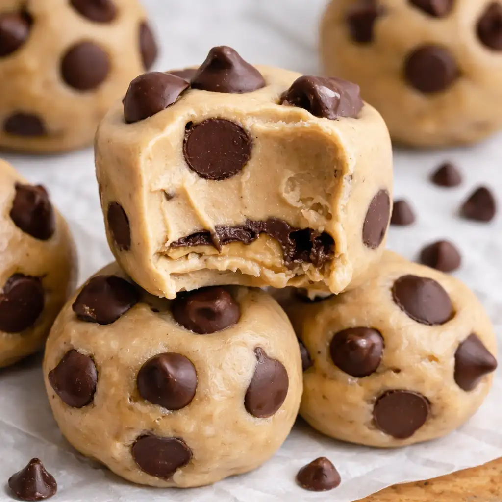 Inside texture of frozen Greek yogurt peanut butter bites