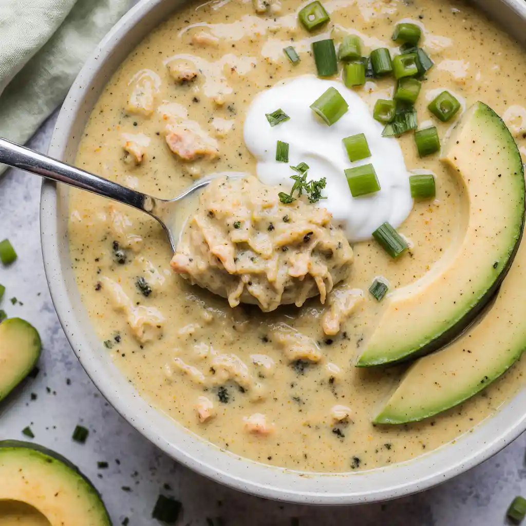 Green Enchiladas Chicken Soup bowl