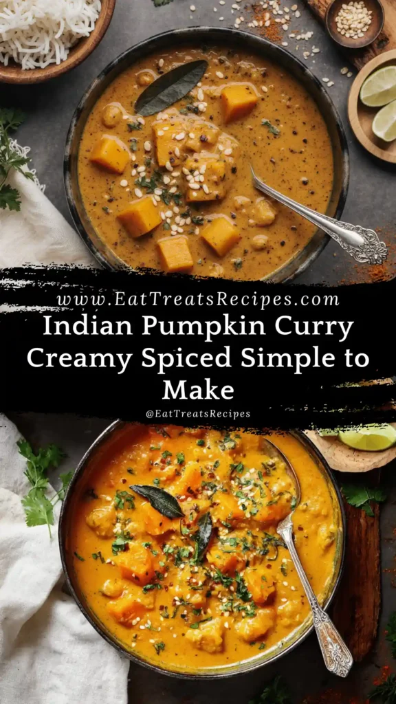 Indian Pumpkin Curry in bowl