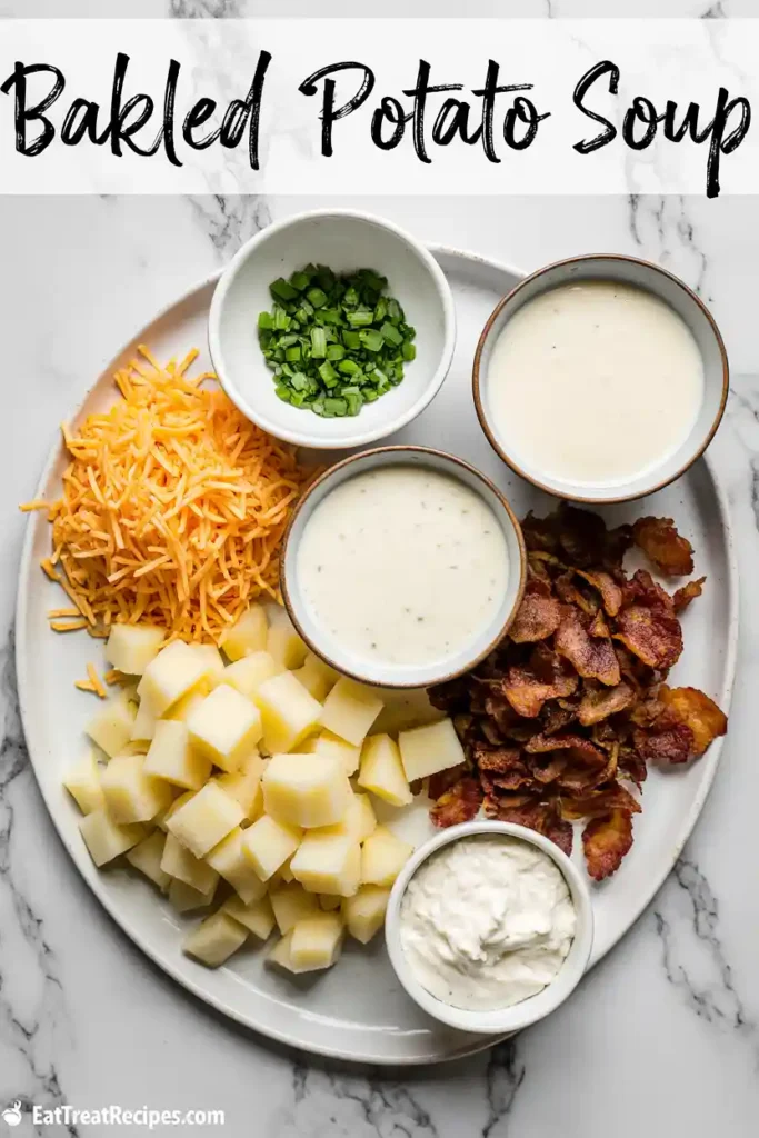 Ingredients for baked potato soup