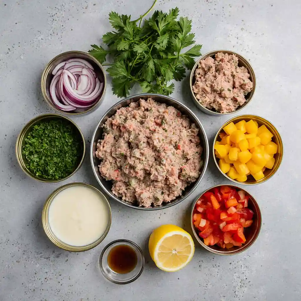 Ingredients for high protein tuna salad