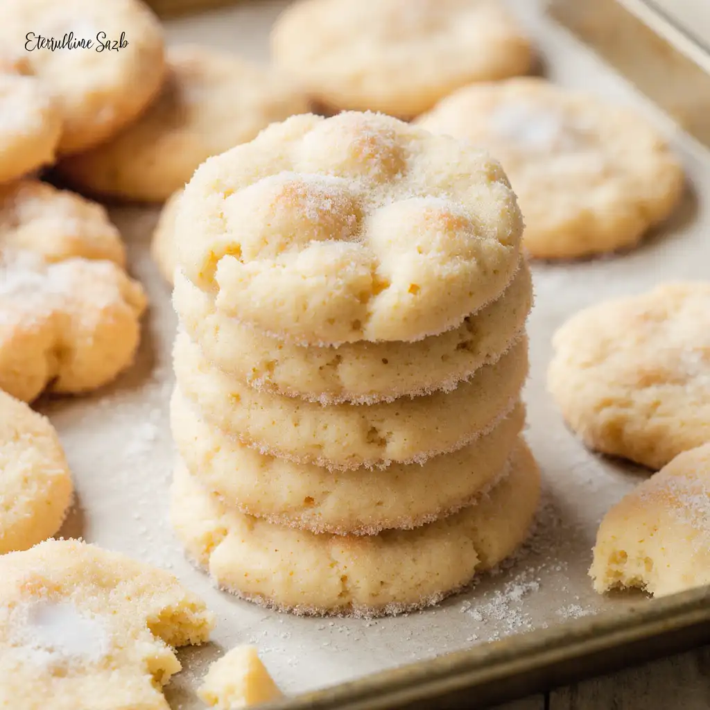 Mini sugar cookies served with tea