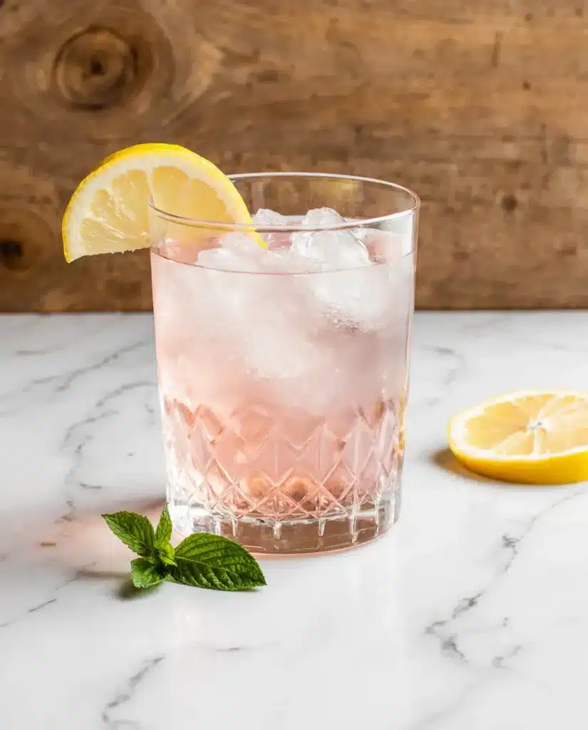 Healthy lifestyle flat lay with pink salt drink