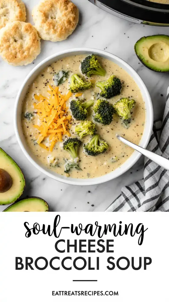 Soul-warming crockpot cheese broccoli soup