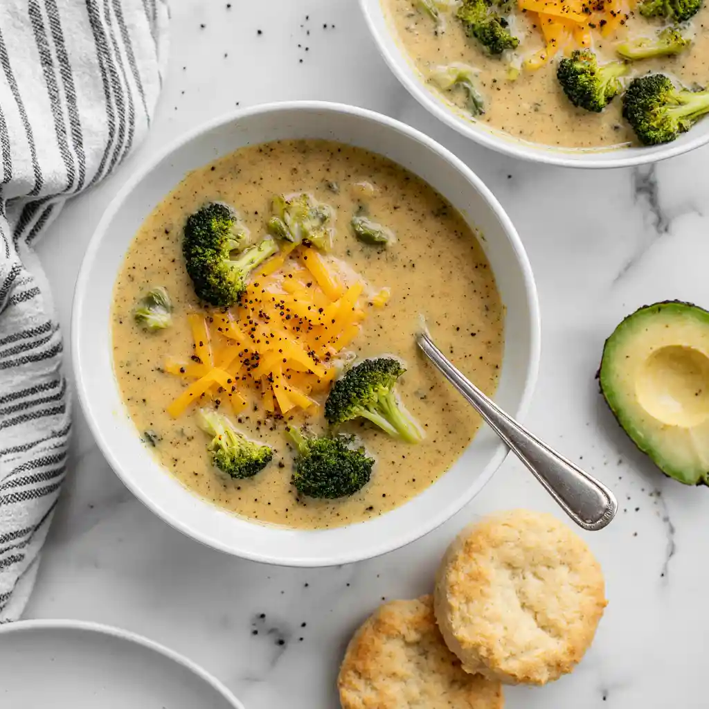 Soul-warming crockpot cheese broccoli soup