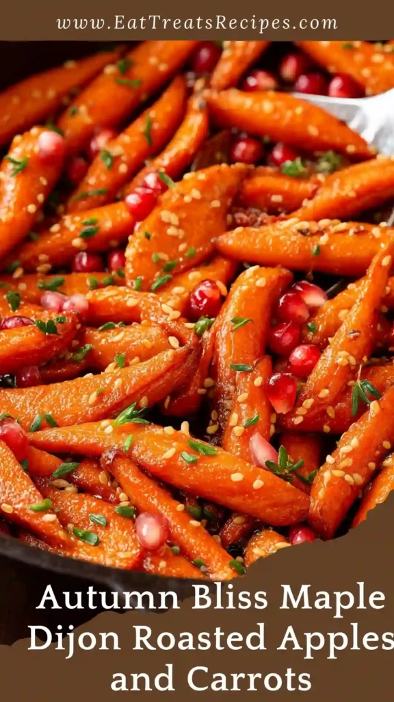 Maple Dijon roasted apples and carrots