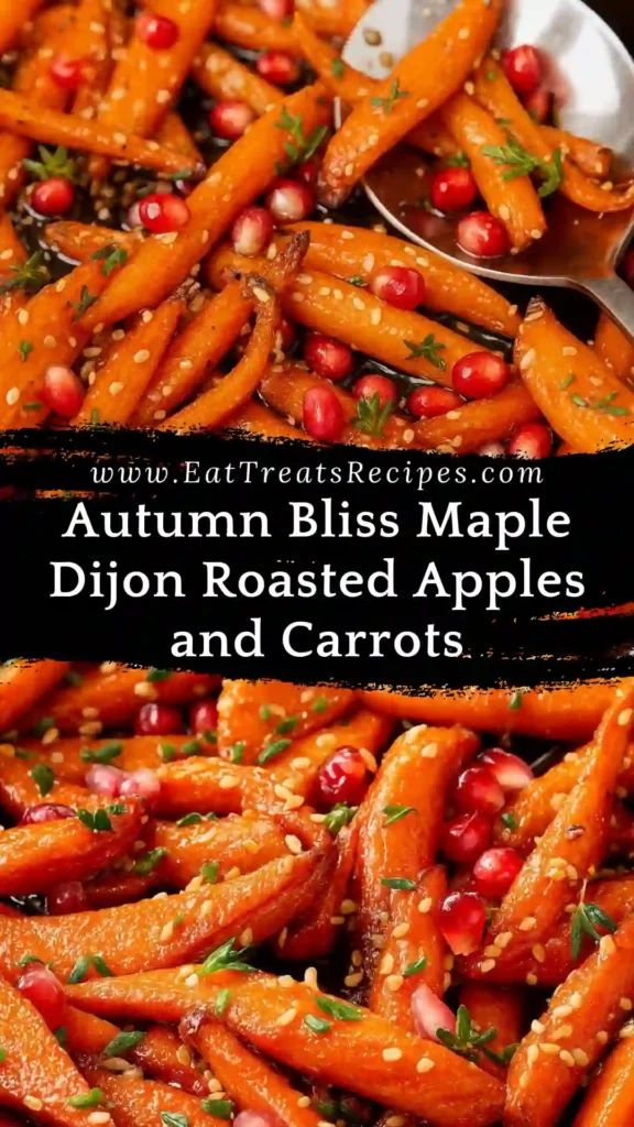 Maple Dijon roasted apples and carrots