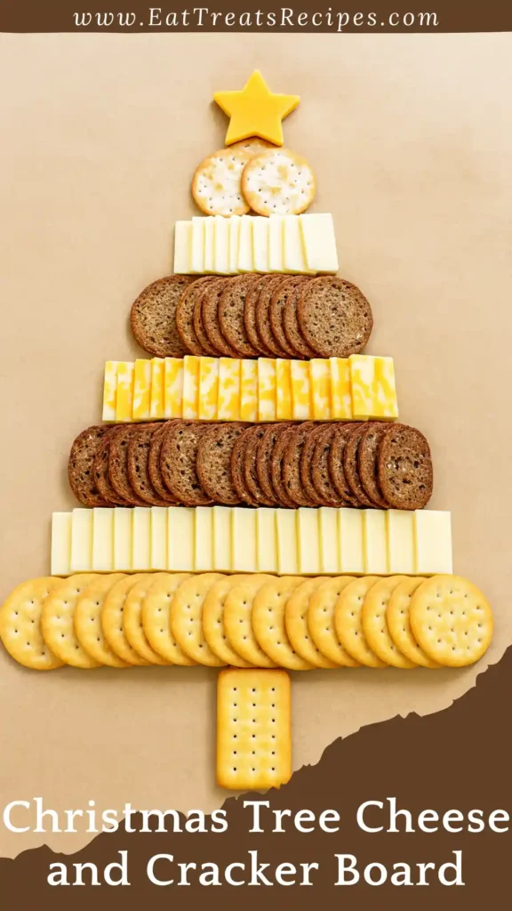 Christmas tree cheese and cracker board