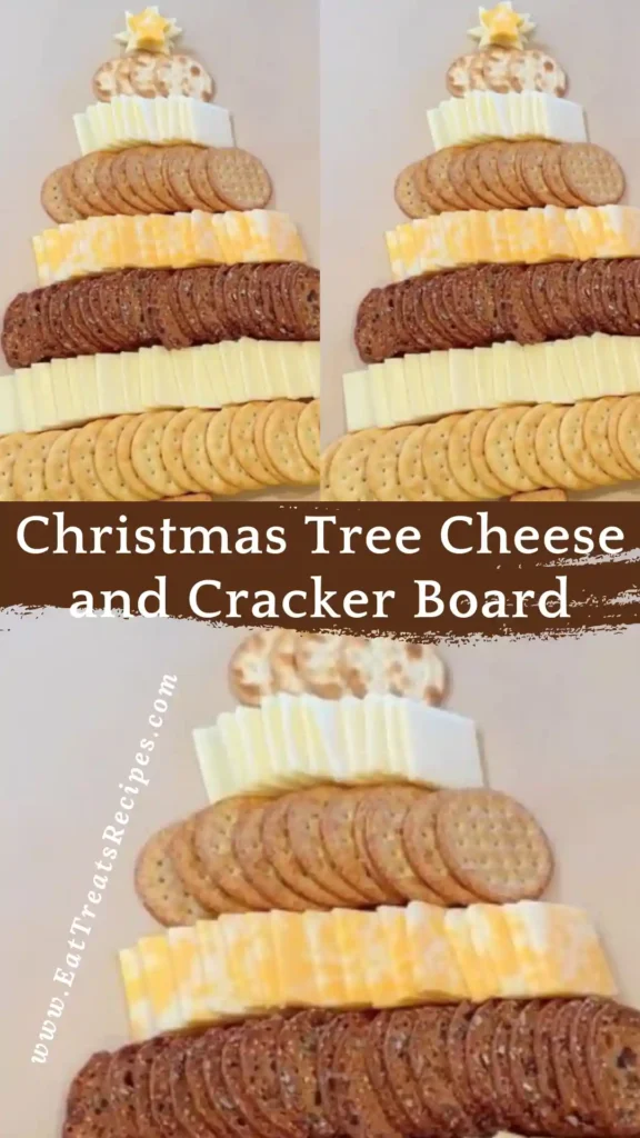 Christmas tree cheese and cracker board