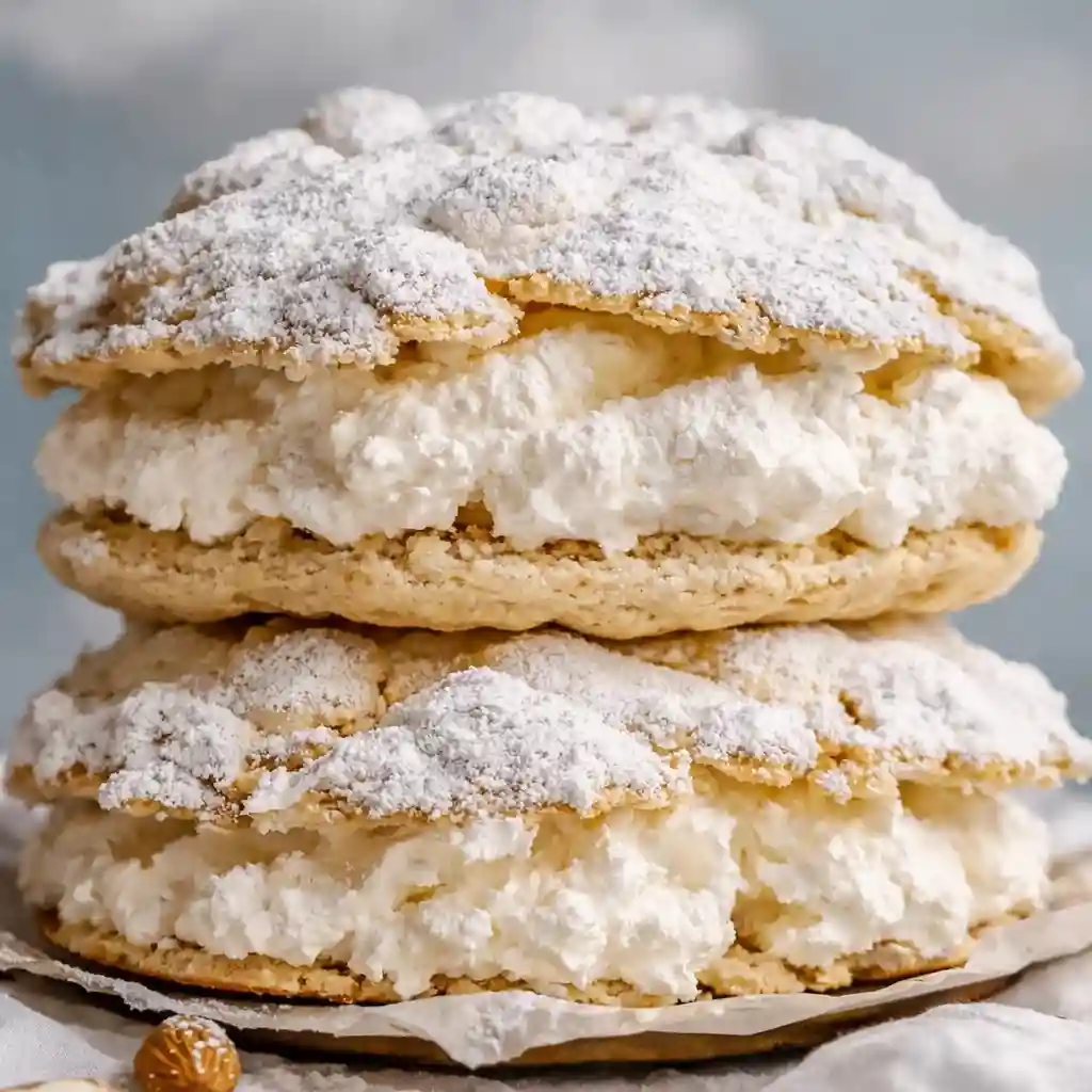 Almond Dacquoise Cream Clouds light French almond dessert