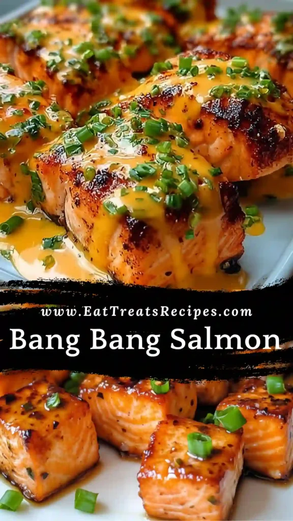 Bang Bang Salmon made in just 15 minutes with creamy spicy sauce