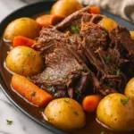 Best Ever Pot Roast Crock Pot cooked until tender