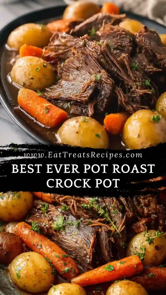 Best Ever Pot Roast Crock Pot cooked until tender