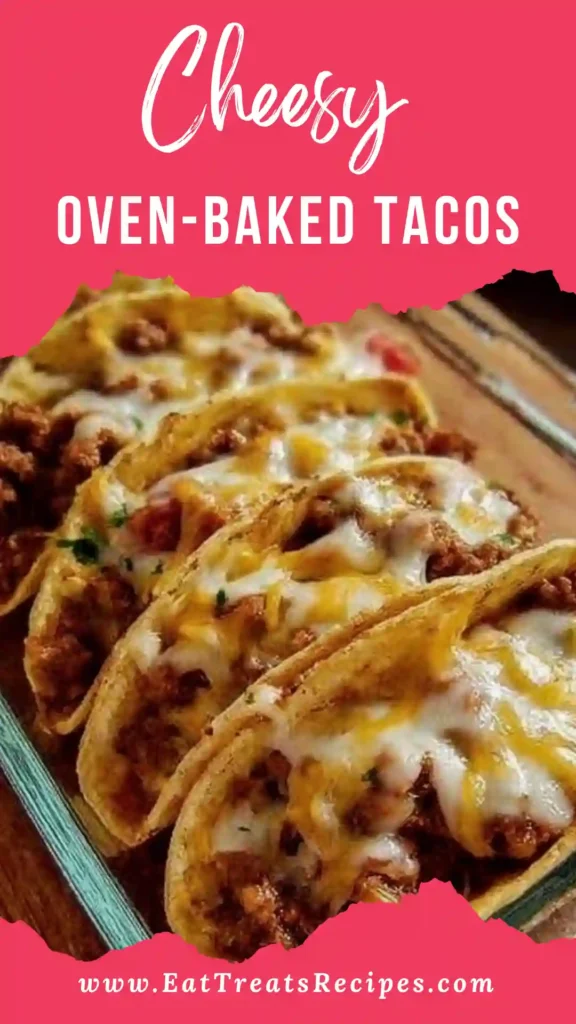 Cheesy oven baked tacos crispy beef dinner