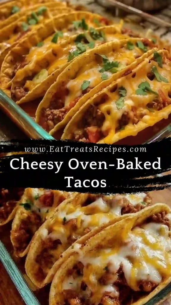 Cheesy oven baked tacos crispy beef dinner