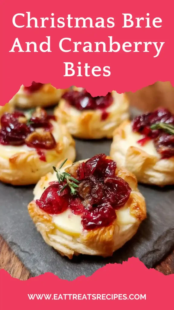 Golden brie and cranberry bites