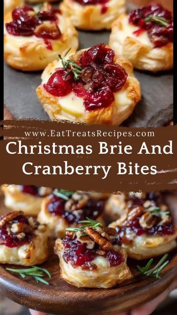 Golden brie and cranberry bites