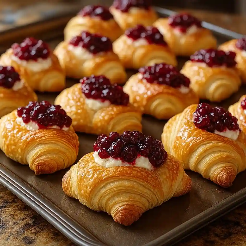 Christmas cranberry cream cheese crescent bites