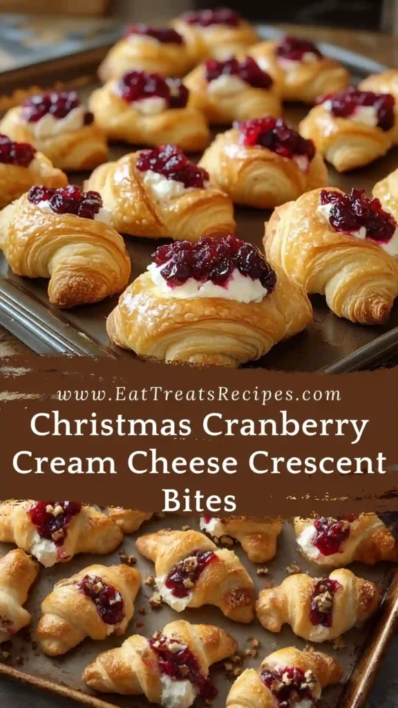 Christmas cranberry cream cheese crescent bites