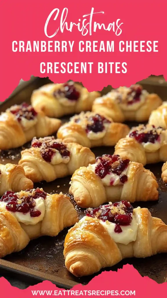 Christmas cranberry cream cheese crescent bites
