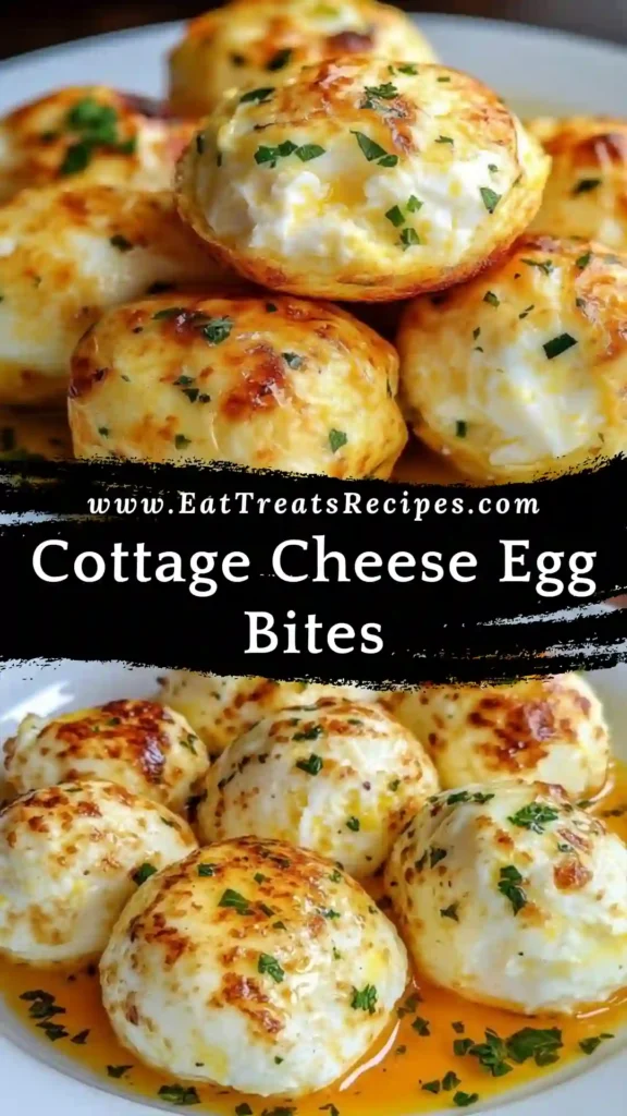 Cottage Cheese Egg Bites served warm on white marble, fluffy and high protein