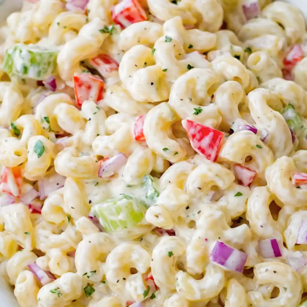 Gordon Ramsay macaroni salad served creamy and fresh