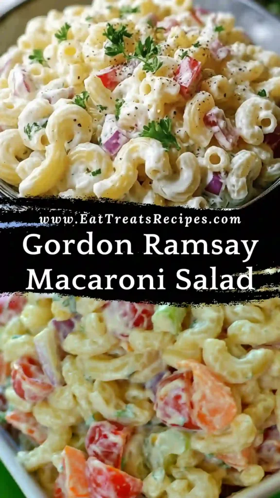 Gordon Ramsay macaroni salad served creamy and fresh