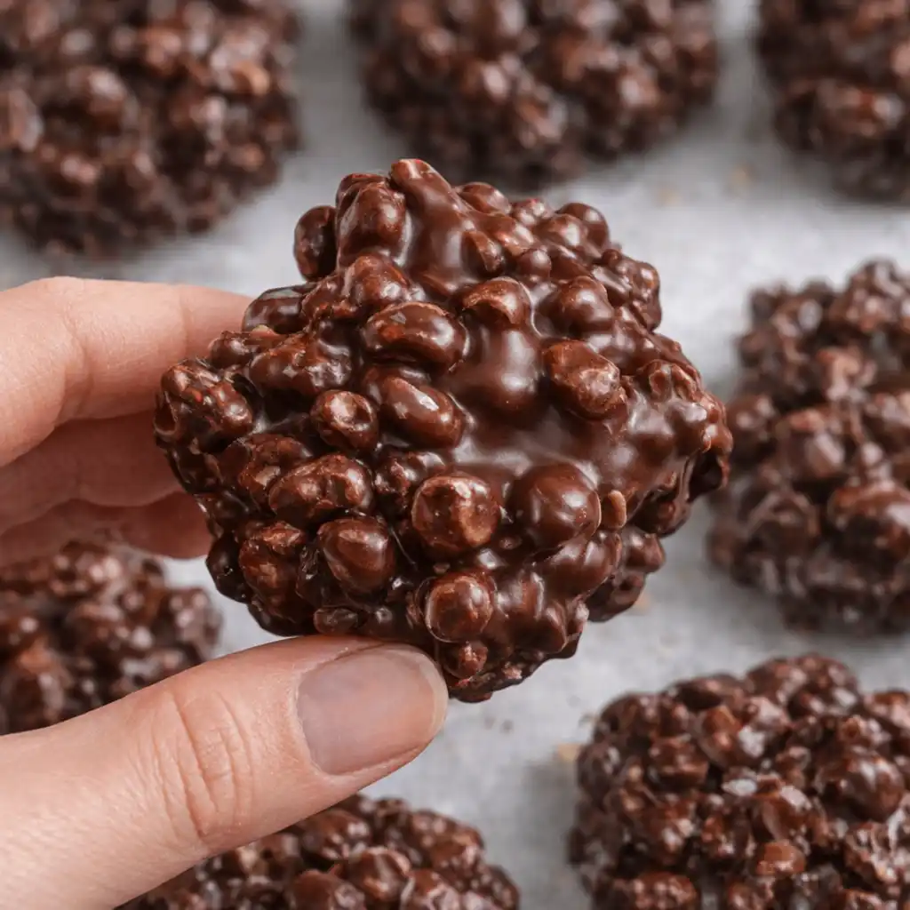 High protein dark chocolate quinoa crisp healthy snack
