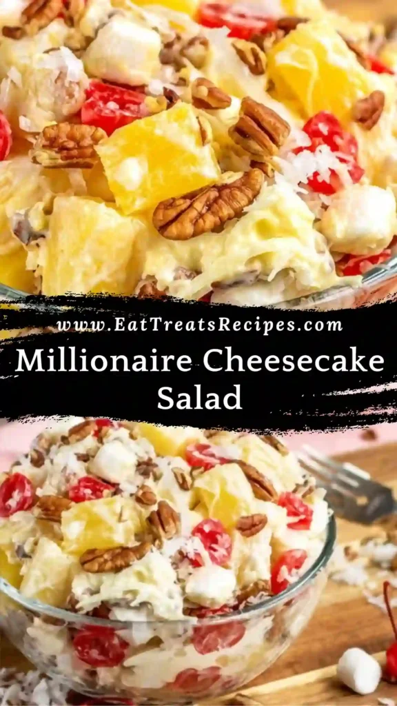 Millionaire cheesecake salad creamy fruit dessert